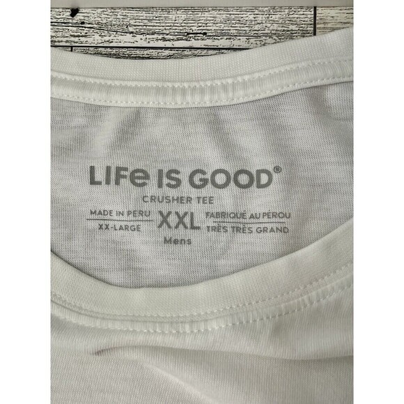 Life is Good Shirt Womens XXL Crusher Tee White We Got This America Patriotic - Picture 4 of 10